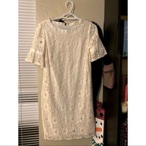 Liz Claiborne Never Worn Offwhite/Cream lace dress